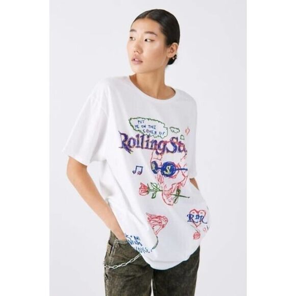 Urban Outfitters Rolling Stone Magazine White T-Shirt Dress - Picture 2 of 9